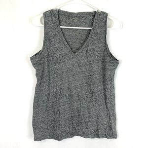 madewell gray spacedye vneck tank top small